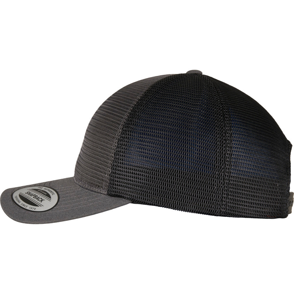 Yupoong - 360 Mesh Baseball Cap - Dark Grey/Black - capstore.dk