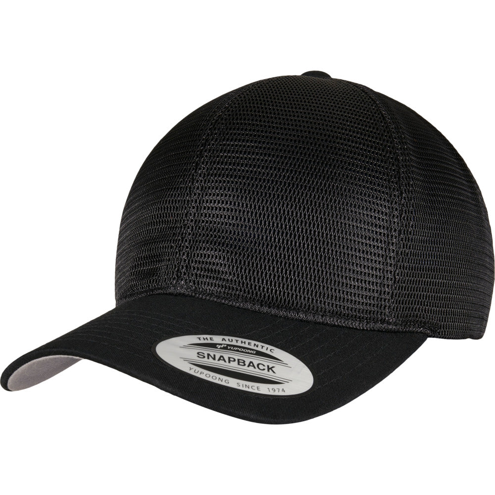 Yupoong - 360 Mesh Baseball Cap - Black - capstore.dk