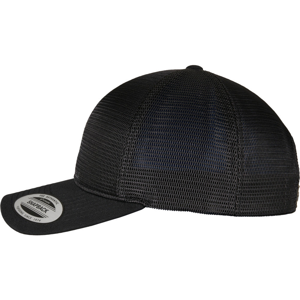 Yupoong - 360 Mesh Baseball Cap - Black - capstore.dk