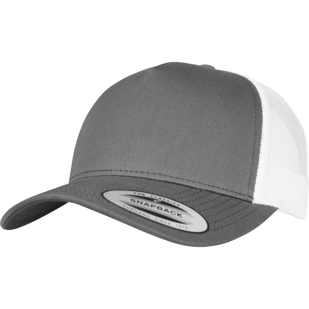 Yupoong - 5-Panel Trucker Cap - D. Grey/White - capstore.dk