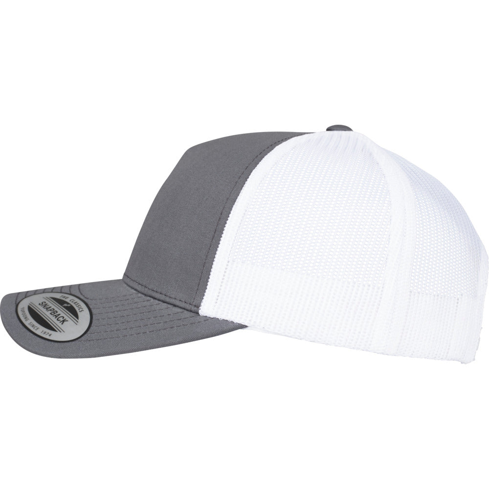 Yupoong - 5-Panel Trucker Cap - D. Grey/White - capstore.dk