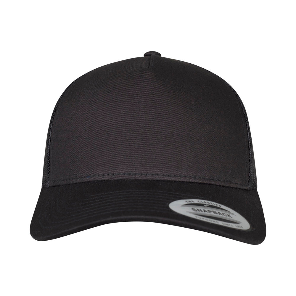 Yupoong - 5-Panel Trucker Cap - Black - capstore.dk