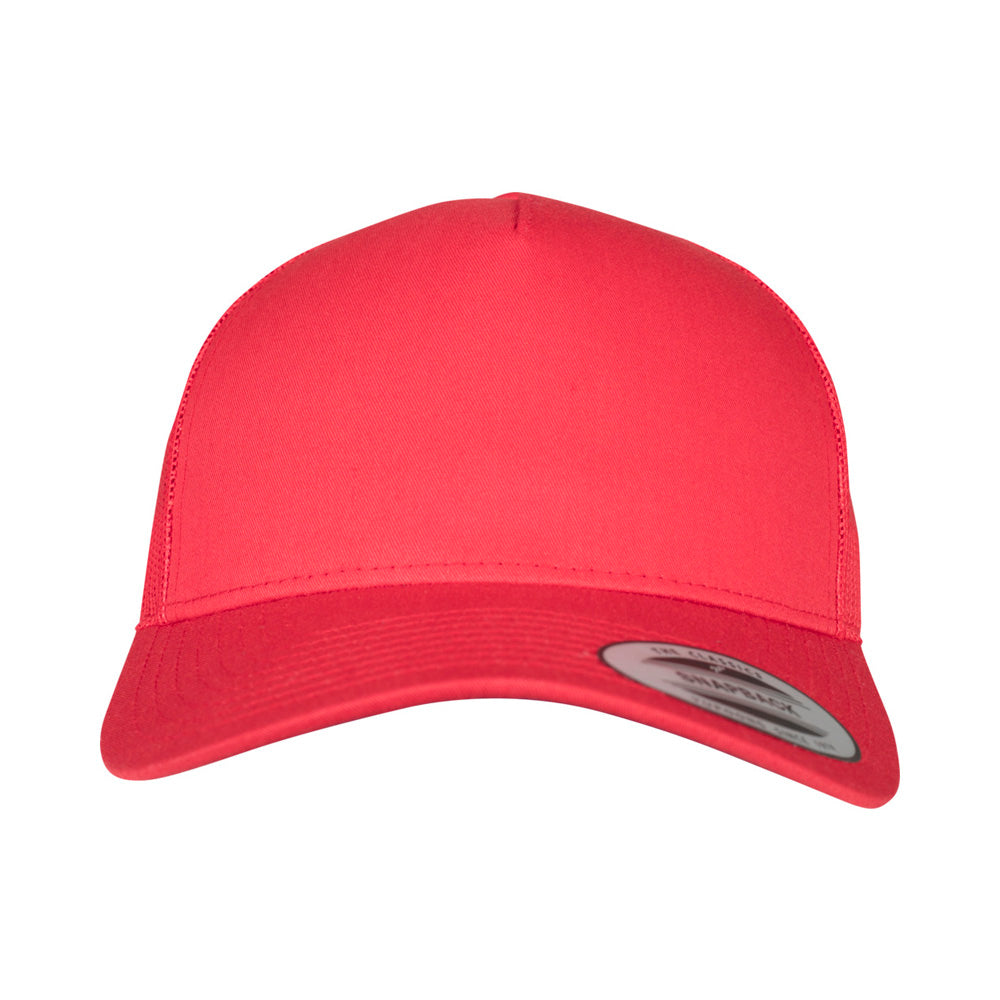 Yupoong - 5-Panel Trucker Cap - Red - capstore.dk