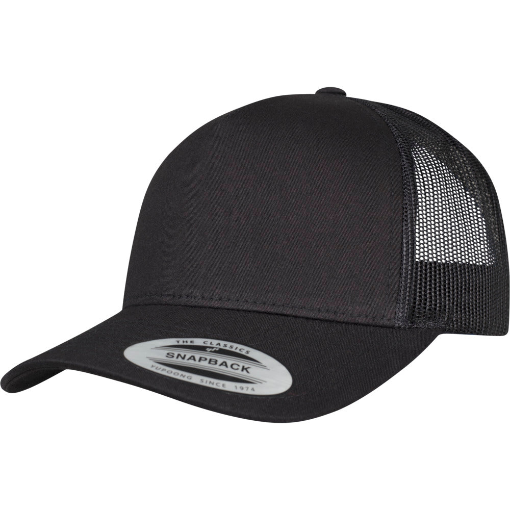 Yupoong - 5-Panel Trucker Cap - Black - capstore.dk