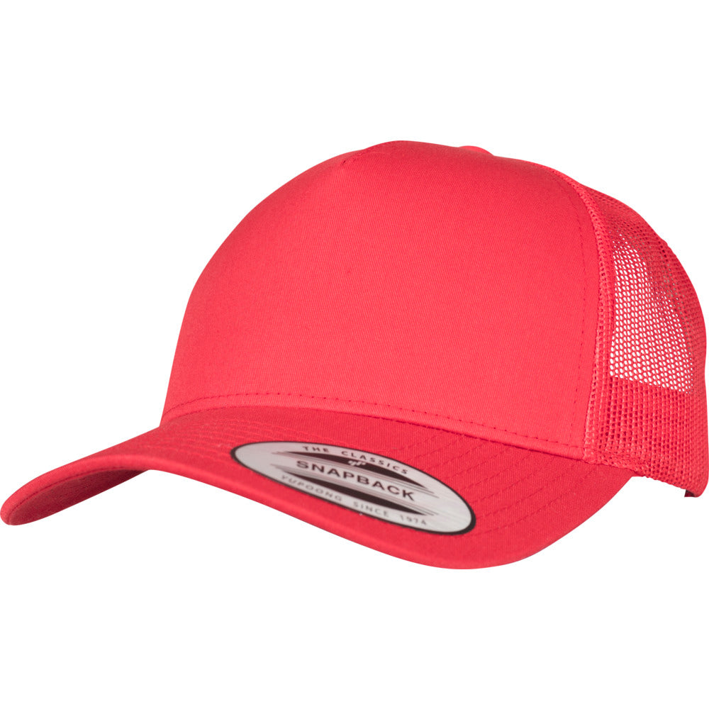 Yupoong - 5-Panel Trucker Cap - Red - capstore.dk