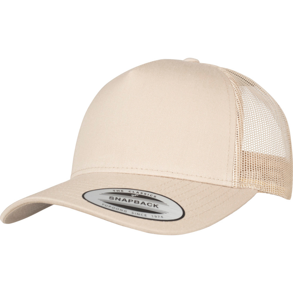 Yupoong - 5-Panel Trucker Cap - Khaki - capstore.dk