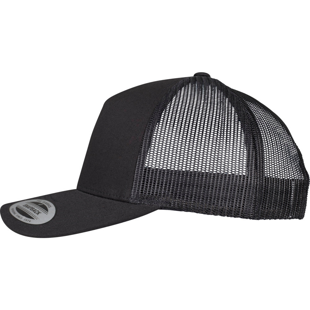 Yupoong - 5-Panel Trucker Cap - Black - capstore.dk