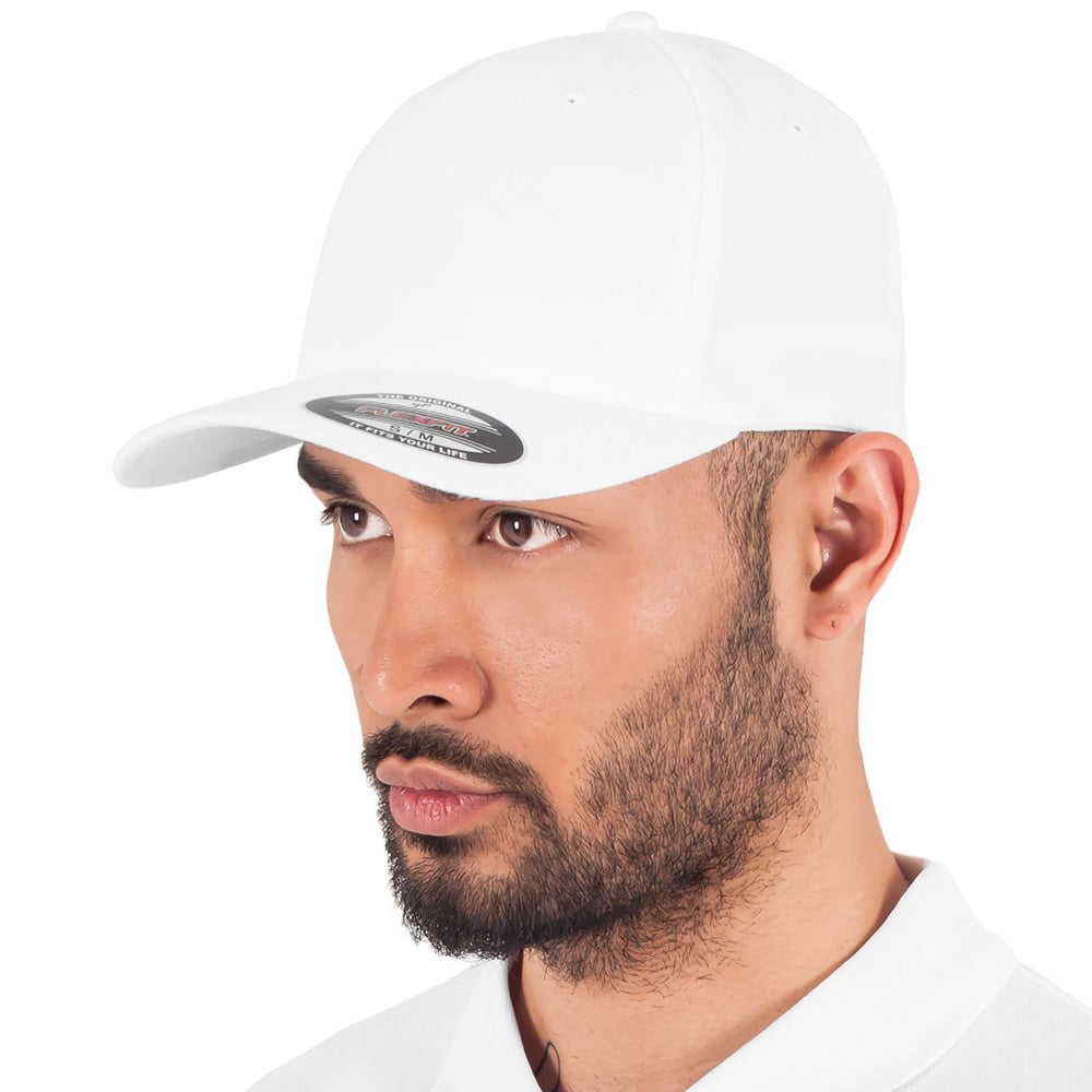 Flexfit - 5-Panel Baseball Cap - White - capstore.dk