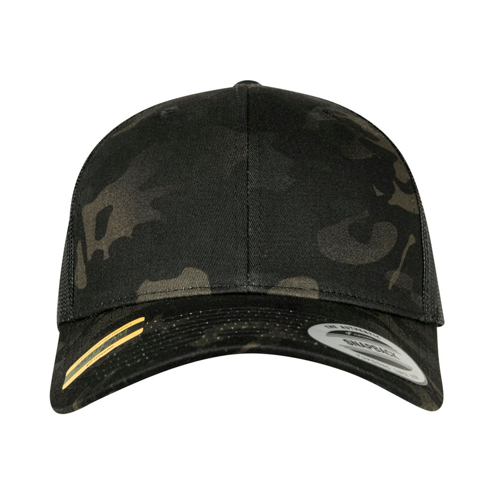 Yupoong - Multicam Trucker Cap - Black - capstore.dk