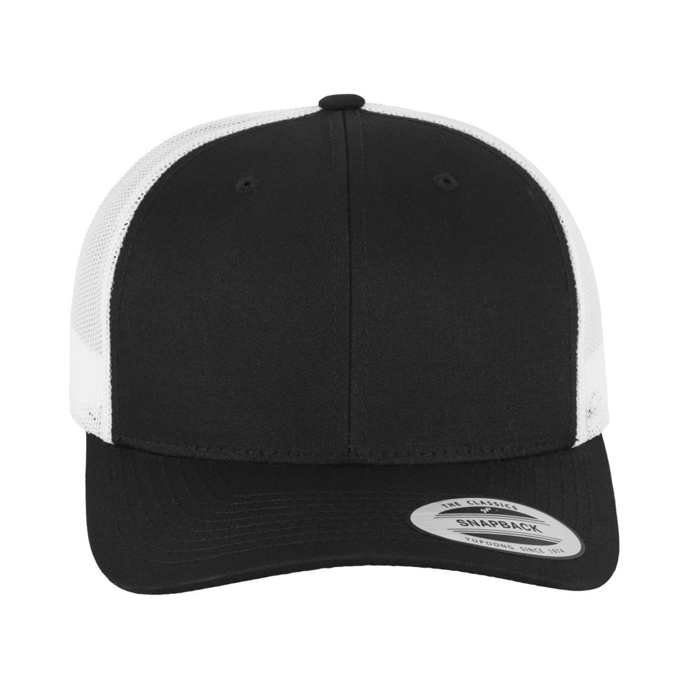 Yupoong - 6-Panel Trucker Cap - Black/White - capstore.dk