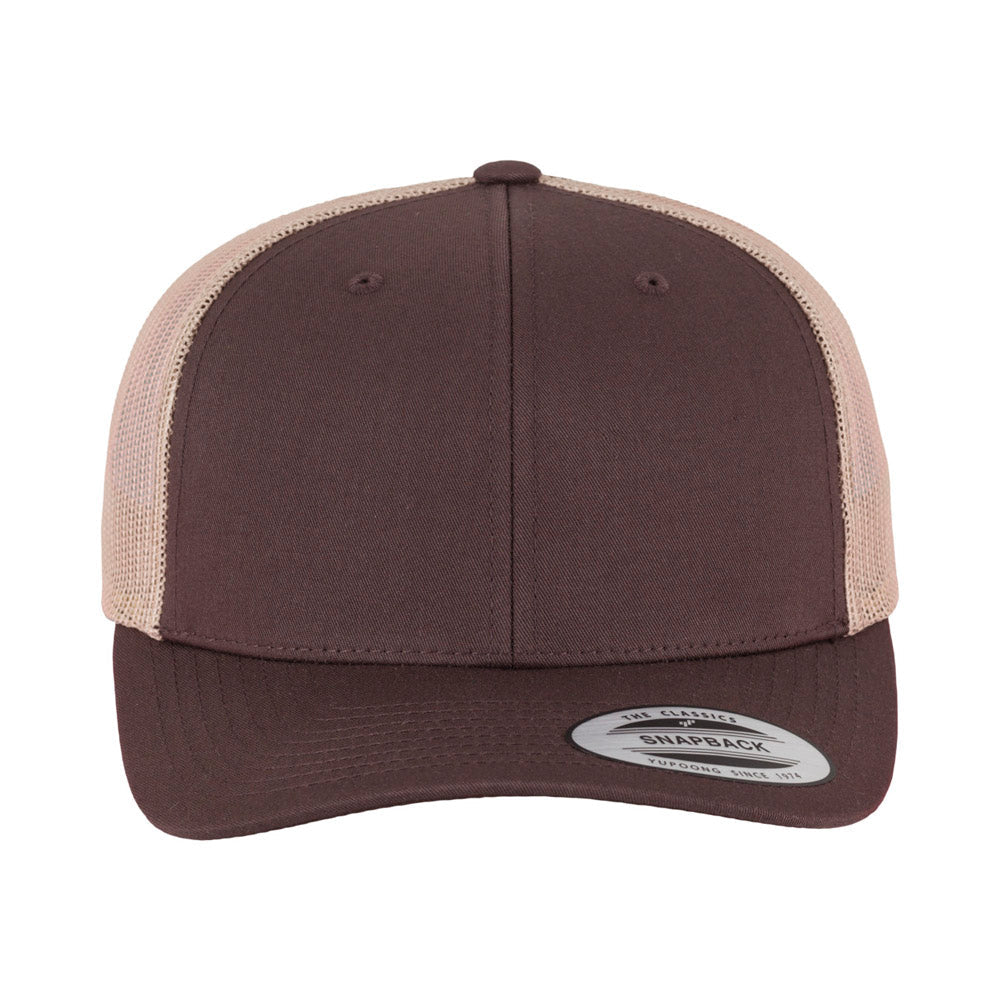 Yupoong - 6-Panel Trucker Cap - Brown/Khaki - capstore.dk