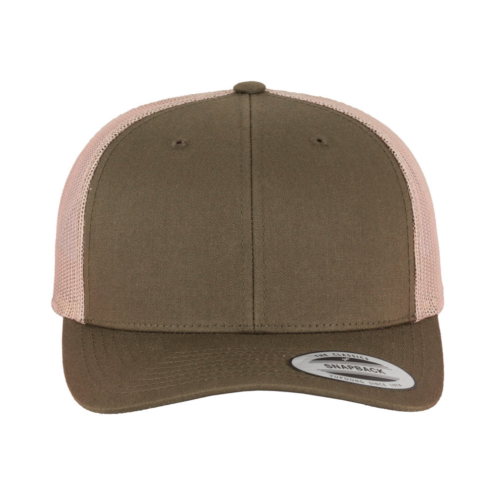 Yupoong - 6-Panel Trucker Cap - Moss Green/Khaki - capstore.dk