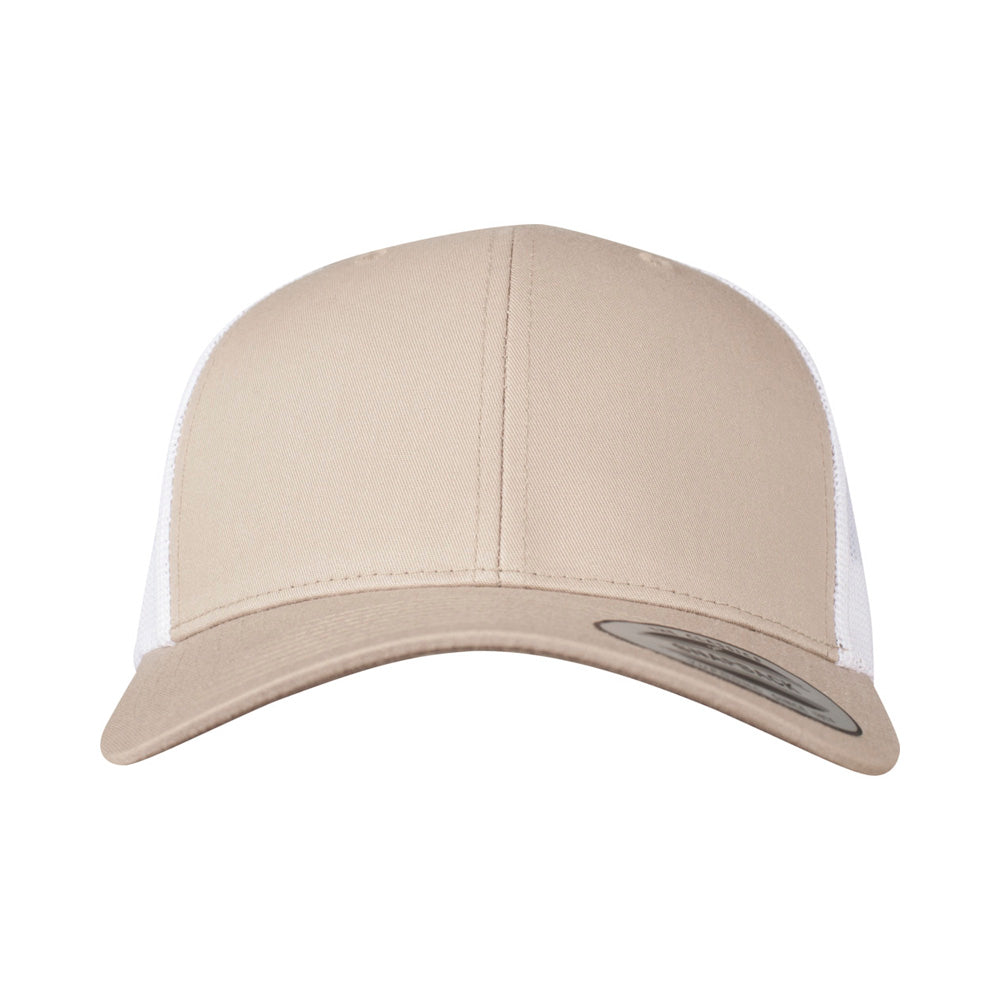 Yupoong - 6-Panel Trucker Cap - Khaki/White - capstore.dk