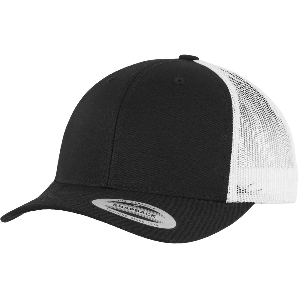 Yupoong - 6-Panel Trucker Cap - Black/White - capstore.dk