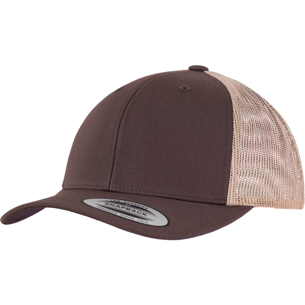 Yupoong - 6-Panel Trucker Cap - Brown/Khaki - capstore.dk