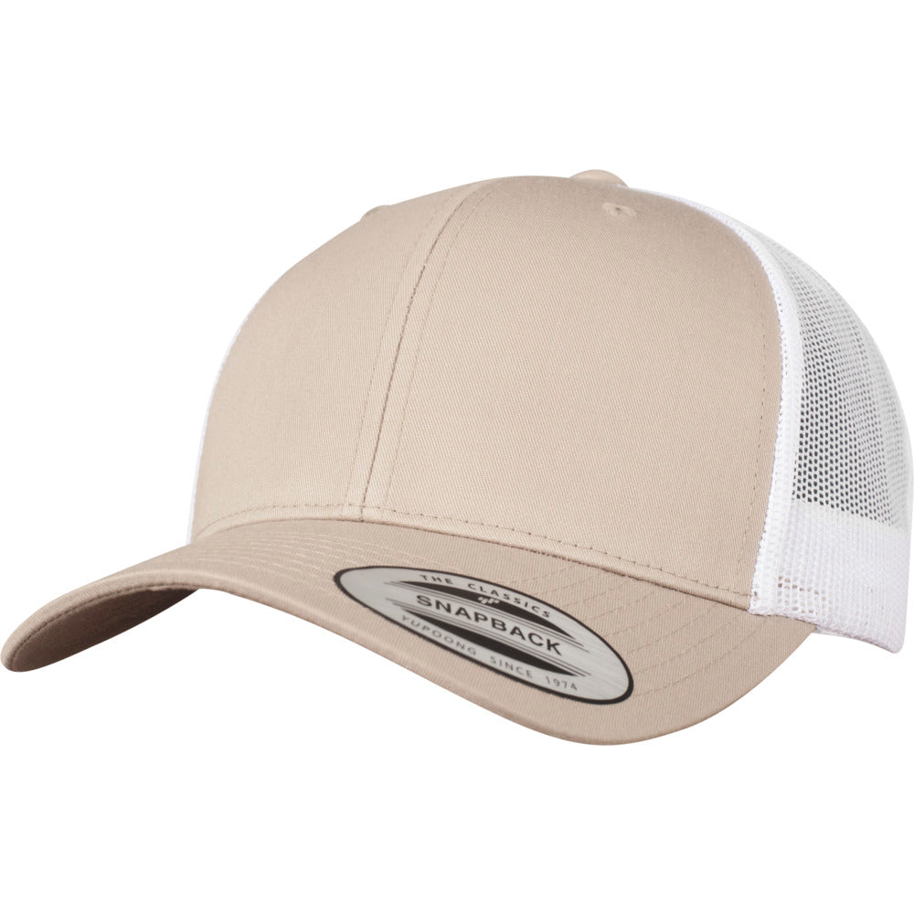 Yupoong - 6-Panel Trucker Cap - Khaki/White - capstore.dk