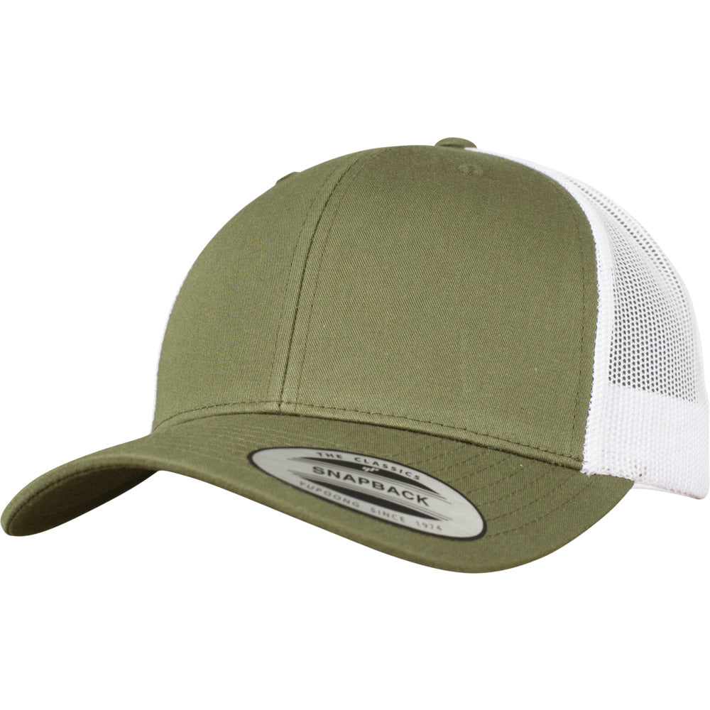 Yupoong - 6-Panel Trucker Cap - Olive/White - capstore.dk