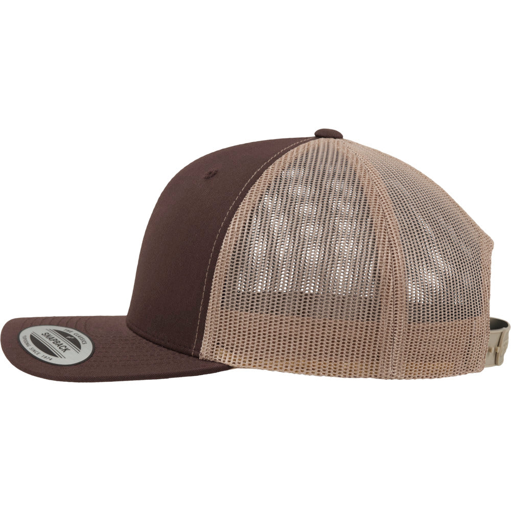 Yupoong - 6-Panel Trucker Cap - Brown/Khaki - capstore.dk