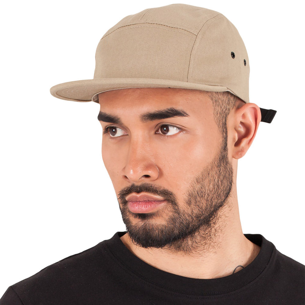 Yupoong - 5-Panel Cap - Khaki - capstore.dk