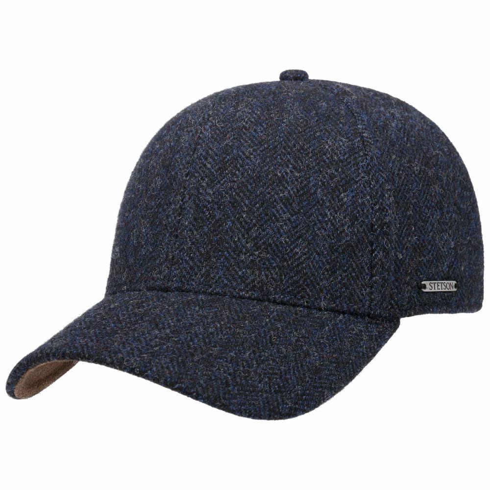 Stetson - Wool Heeringbone Baseball Cap - Blue