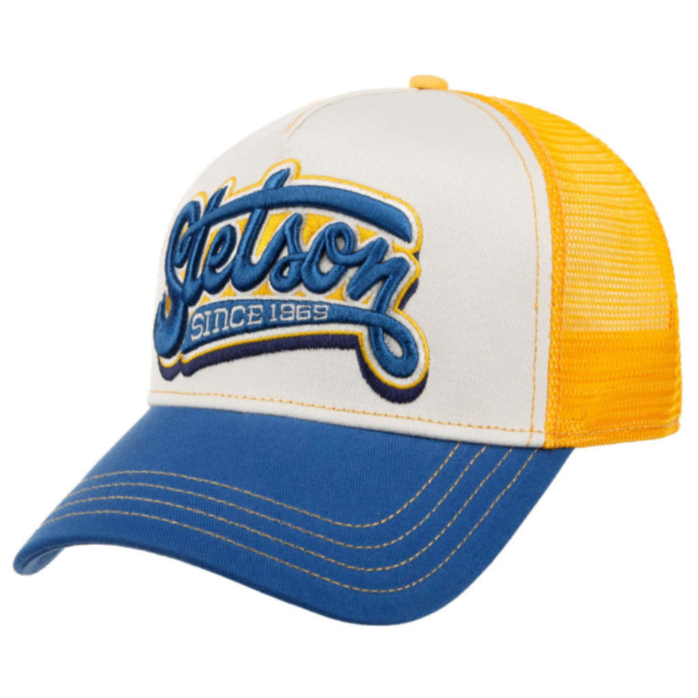 Stetson - Lettering Trucker Cap - Blue/Yellow