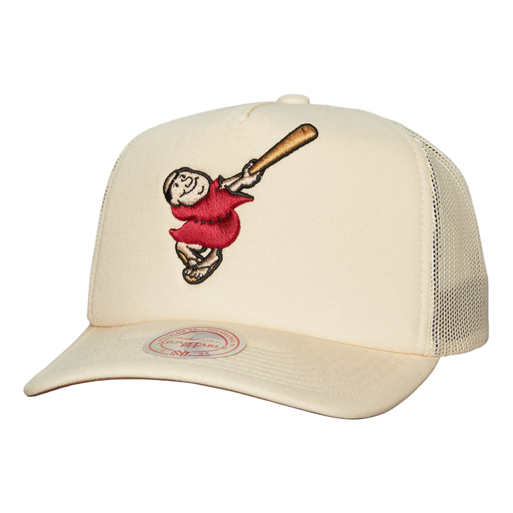 Mitchell & Ness Padres Evergreen Trucker Cap - Cream/Brown