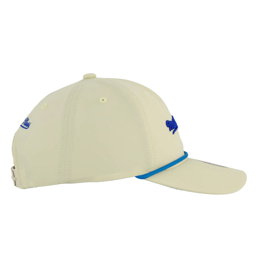 Mitchell & Ness - Branded Nylon Cap - Off White/Blue