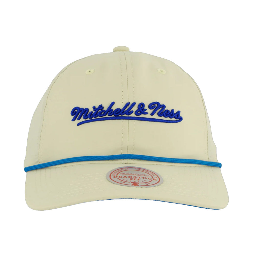 Mitchell & Ness - Branded Nylon Cap - Off White/Blue