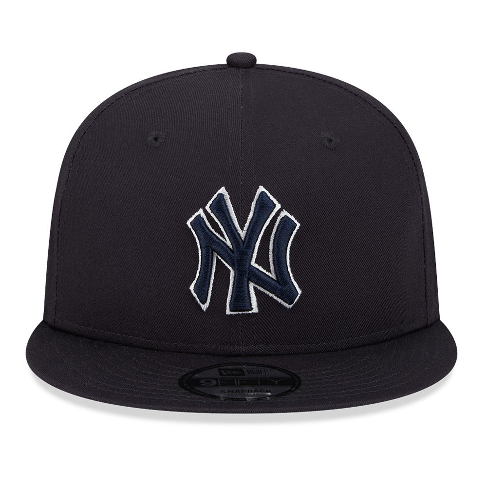 New Era - 9Fifty Side Patch Script Yankees Snapback - Navy