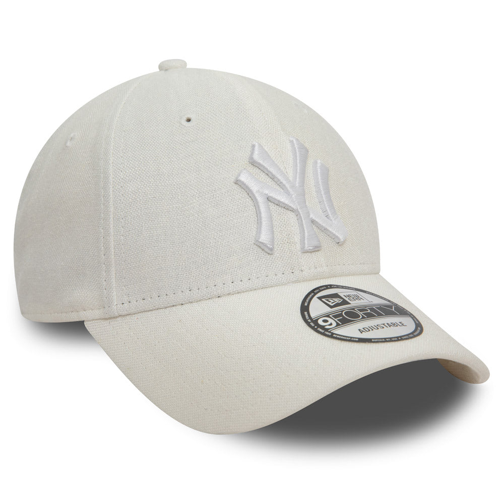 New Era - 9Forty Yankees Linen Cap - Off-White