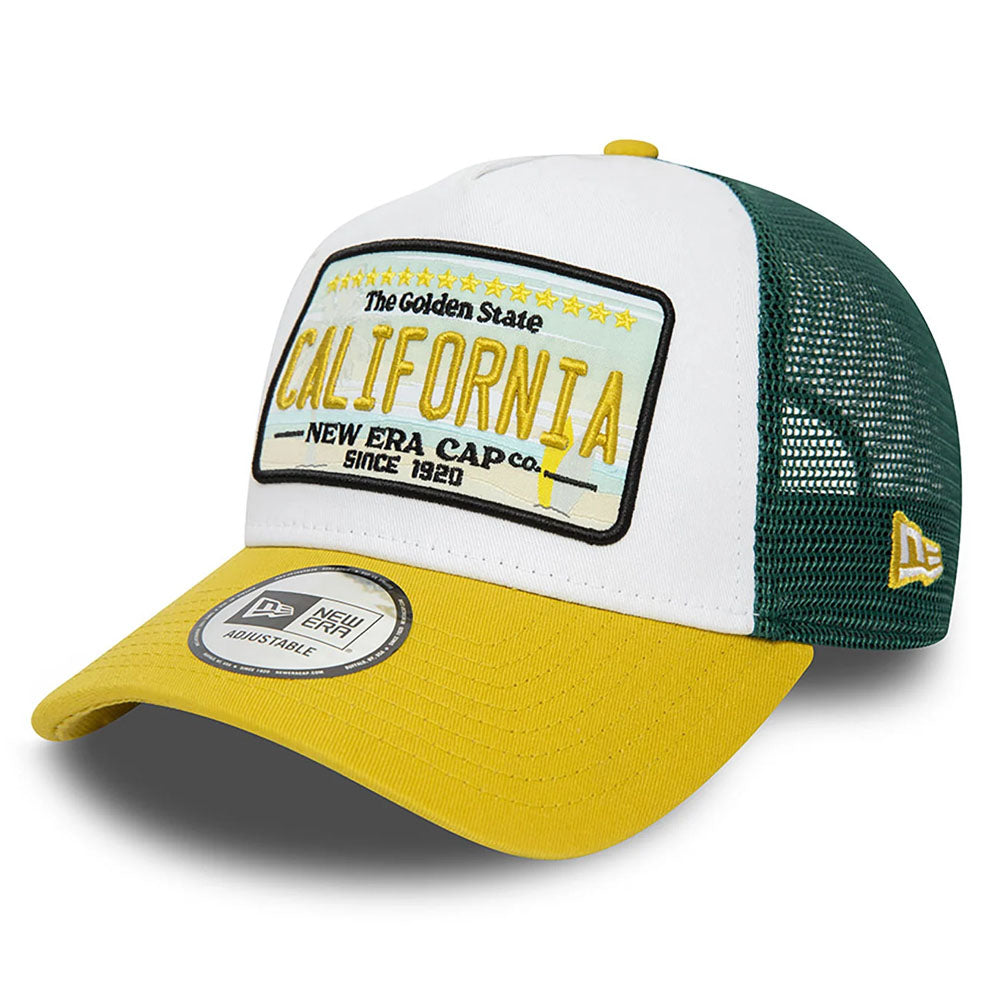 New Era - California Patch Trucker Cap - Green/White/Yellow