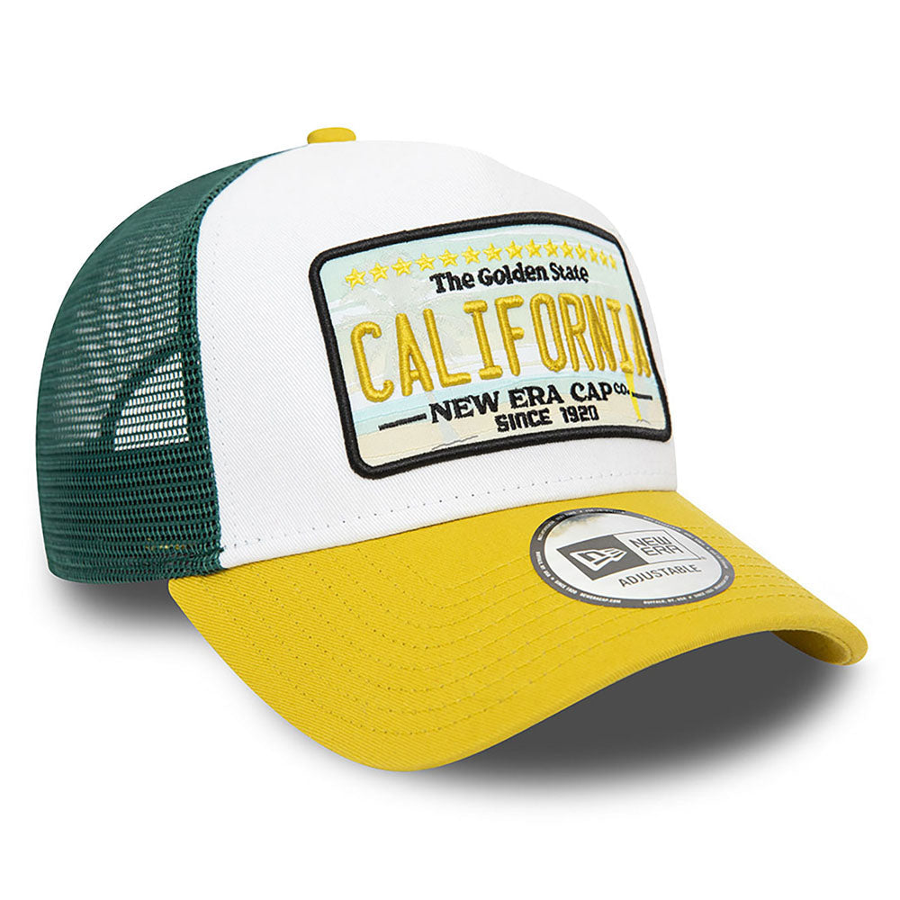 New Era - California Patch Trucker Cap - Green/White/Yellow