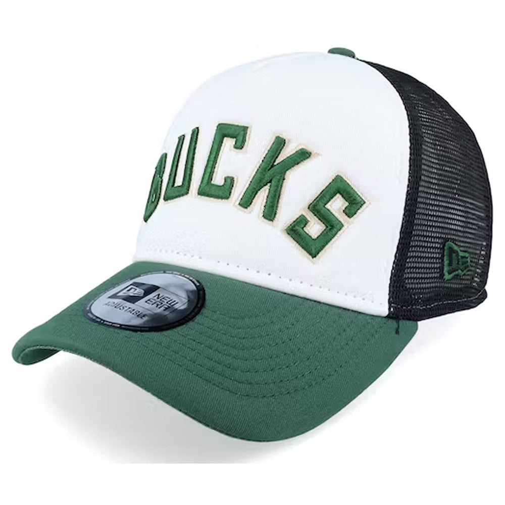 New Era - Team Colour Block Bucks Trucker Cap - Green/White