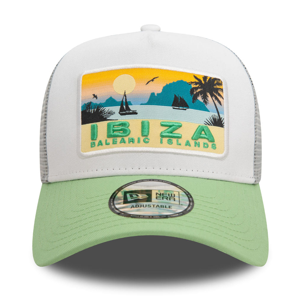 New Era - Ibiza Patch Trucker Cap - Mint Green/Grey/White