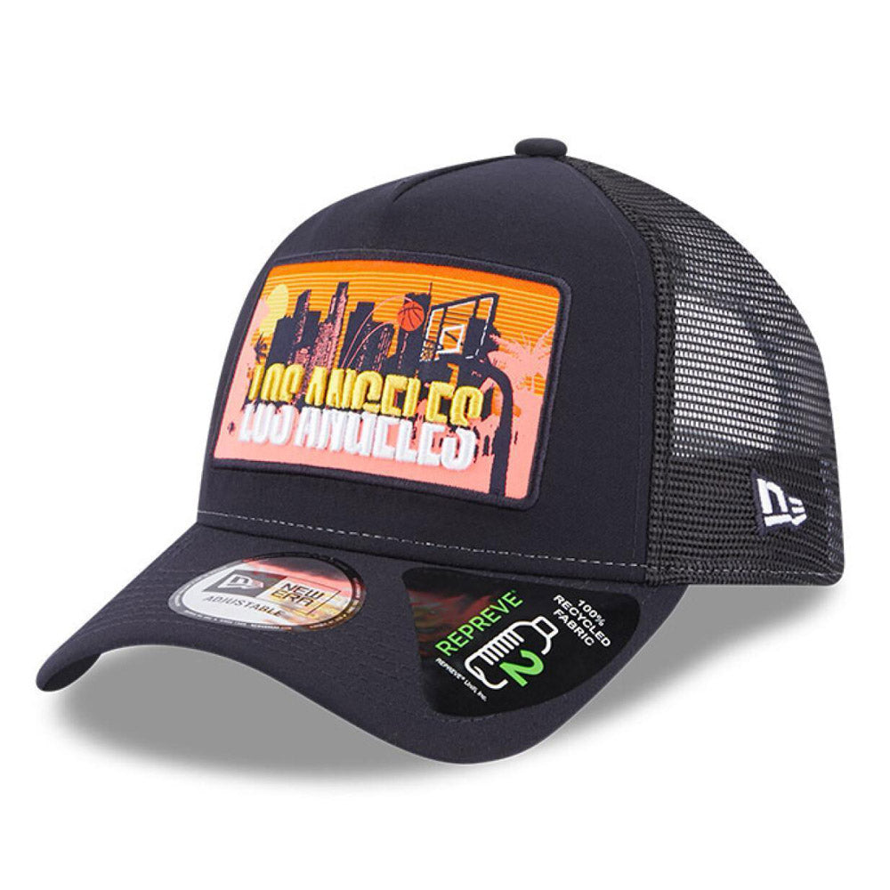 New Era - Los Angeles License Plate Trucker Cap - Black