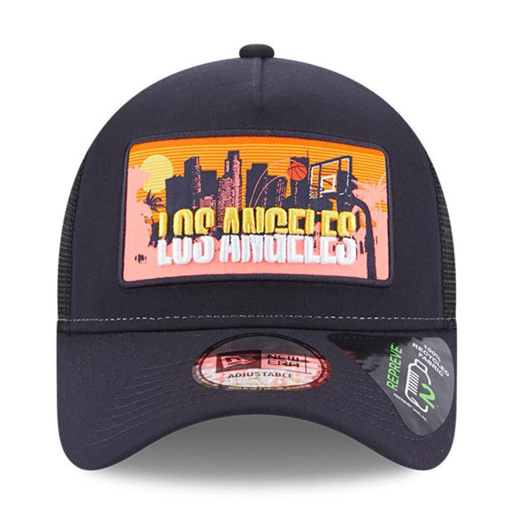 New Era - Los Angeles License Plate Trucker Cap - Black