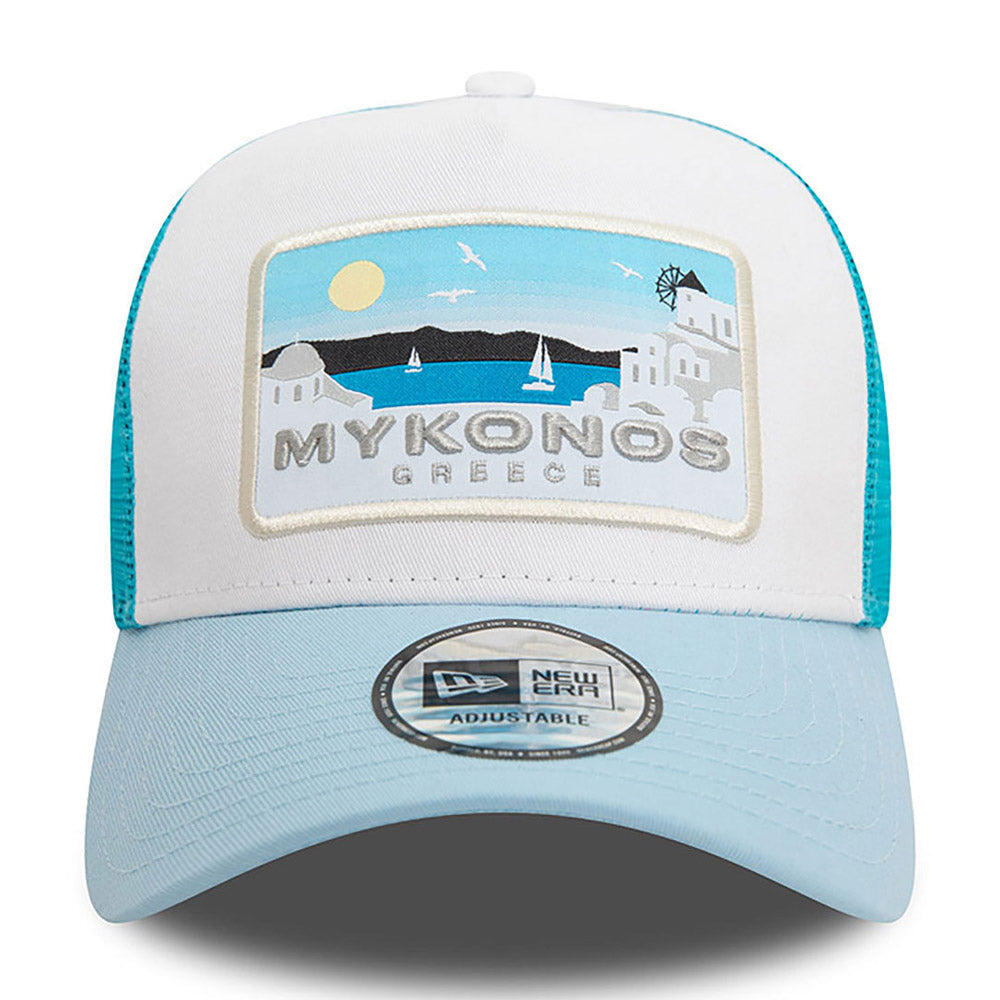 New Era - Mykonos Patch Trucker Cap - Electric Blue/White