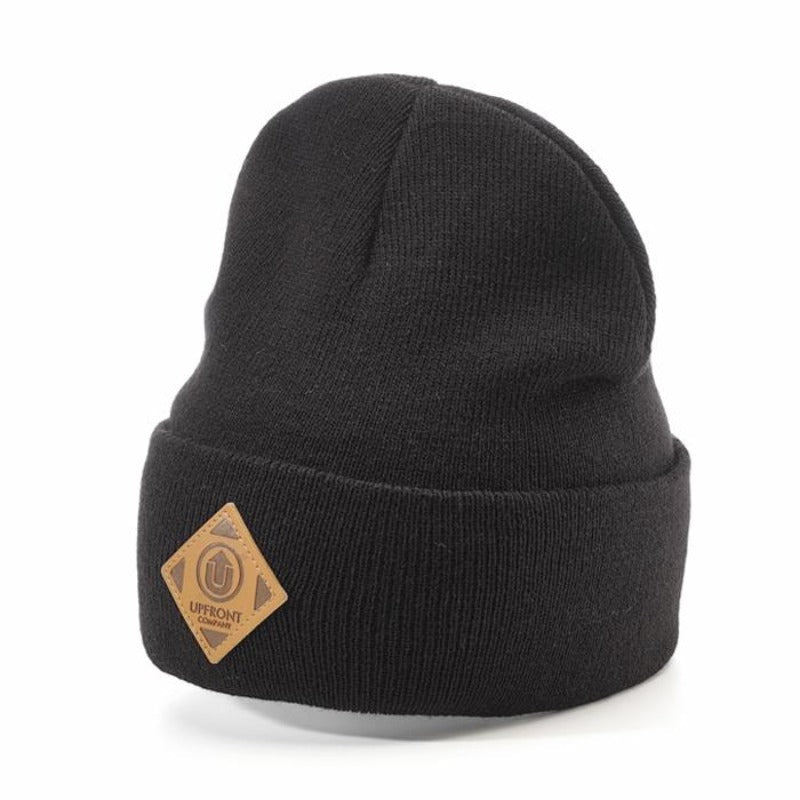 Upfront - Official Fold Up Beanie - Black - capstore.dk