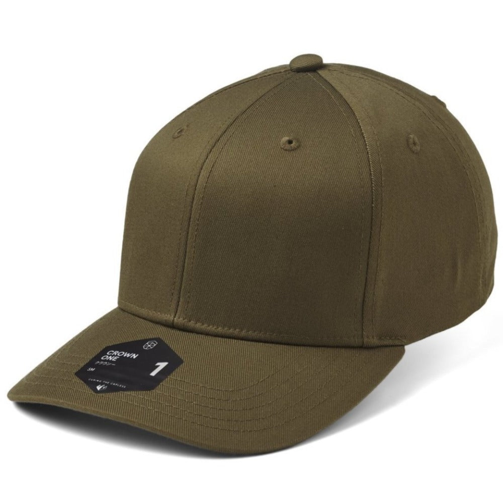 SOW - Crown 1 Baseball Cap - Olive - capstore.dk