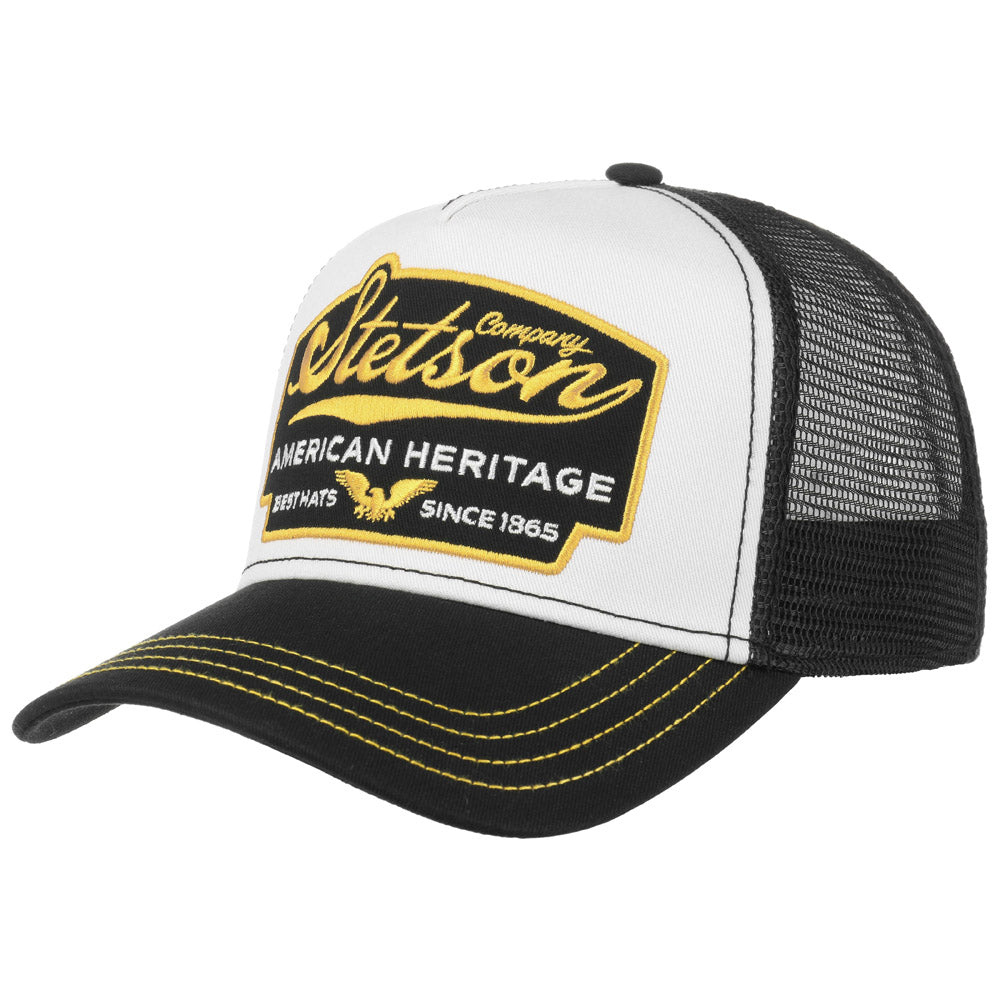 Stetson - American Heritage Trucker Cap - Black/White - capstore.dk