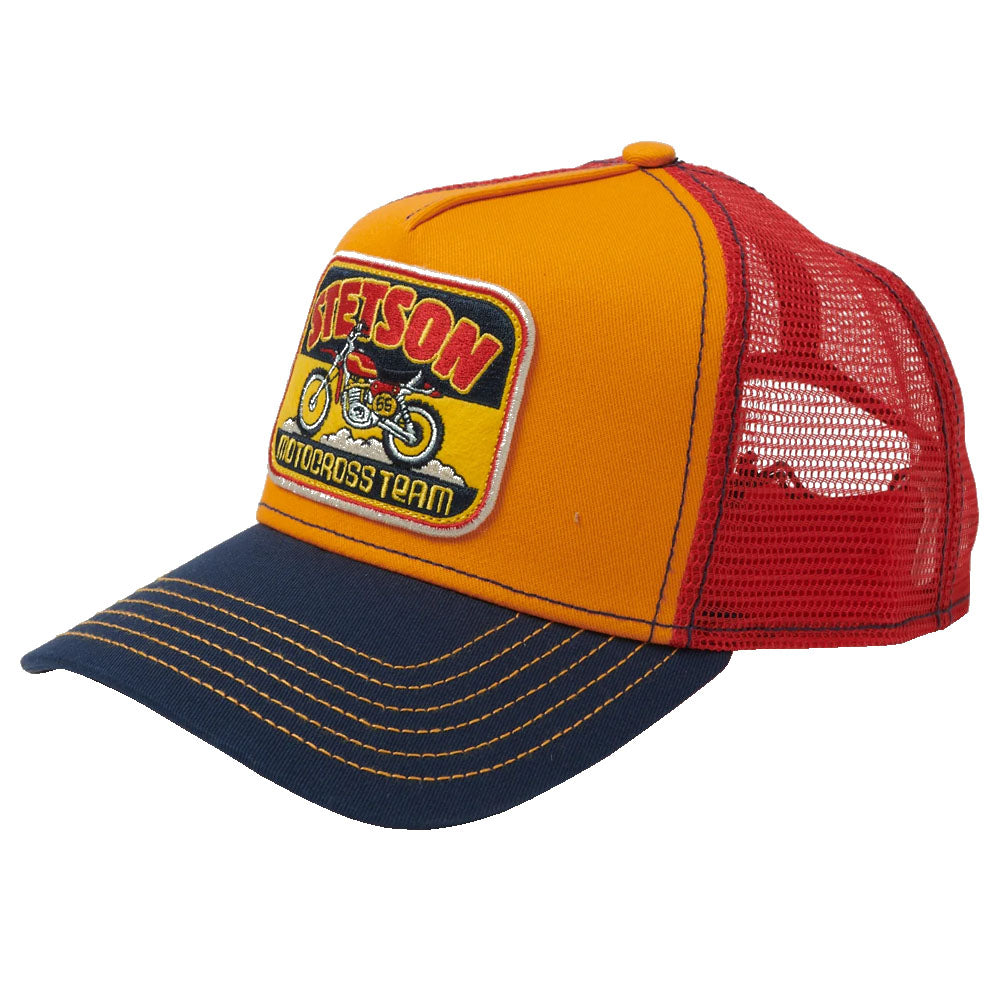 Stetson - Motorcross Team Trucker Cap - Navy/Orange/Red