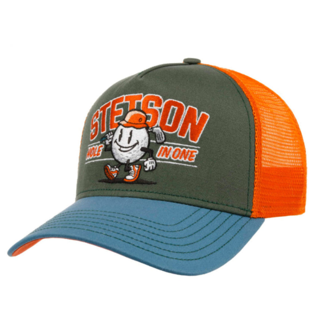 Stetson - Golf Hole In One Trucker Cap - Blue/Orange