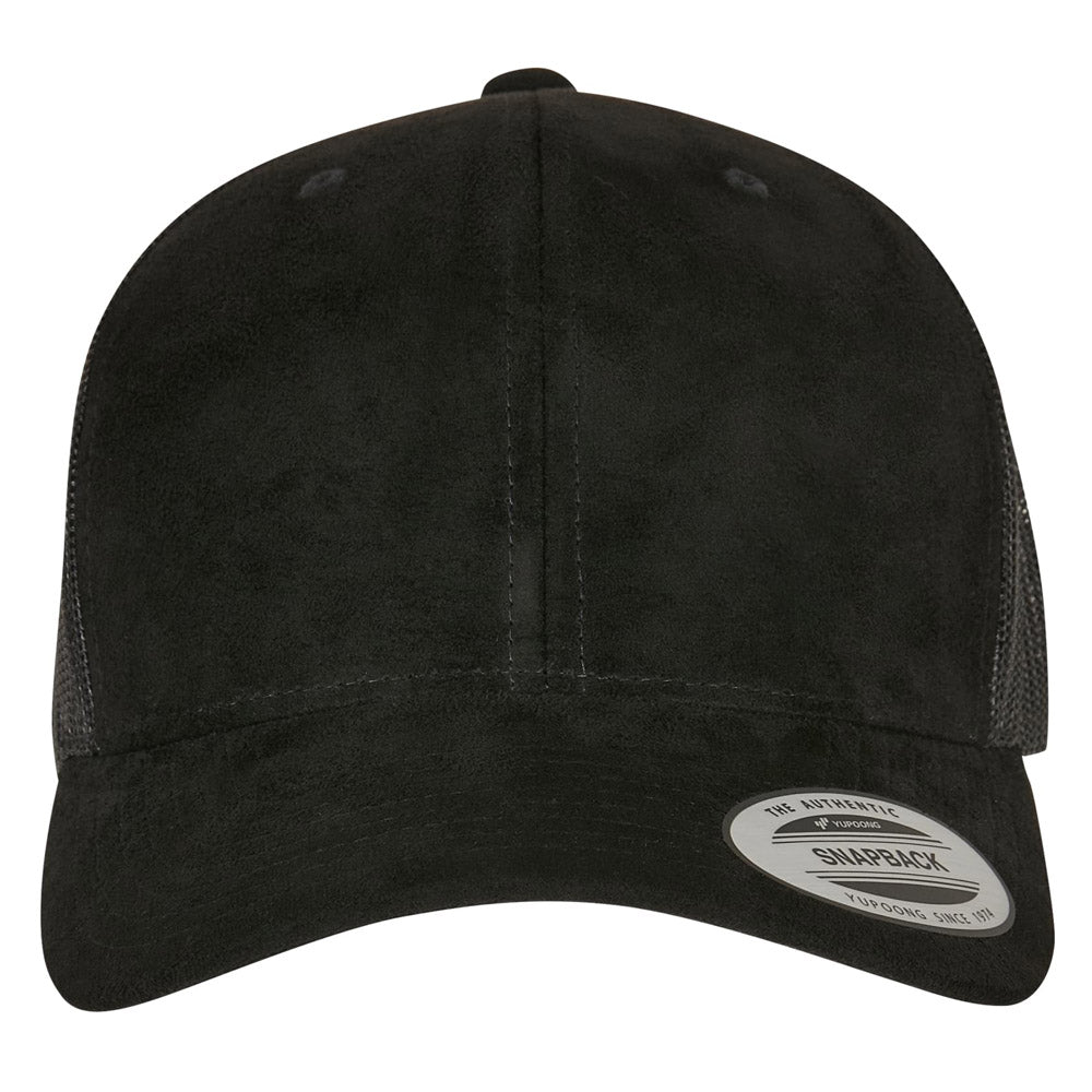 Yupoong - 6-Panel Suede Trucker Cap - Black