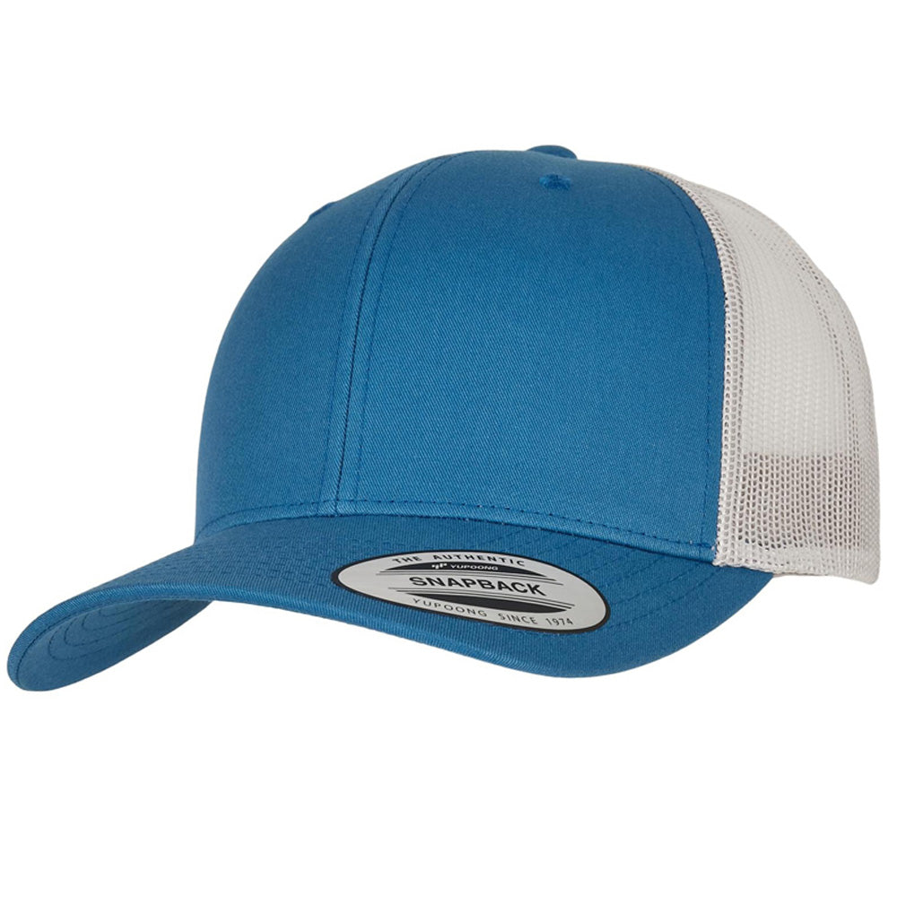 Yupoong - 6-Panel Retro Trucker Cap 2-Tone   - Steel Blue/Silver