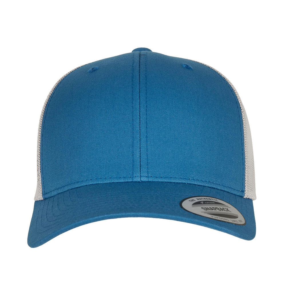 Yupoong - 6-Panel Retro Trucker Cap 2-Tone   - Steel Blue/Silver