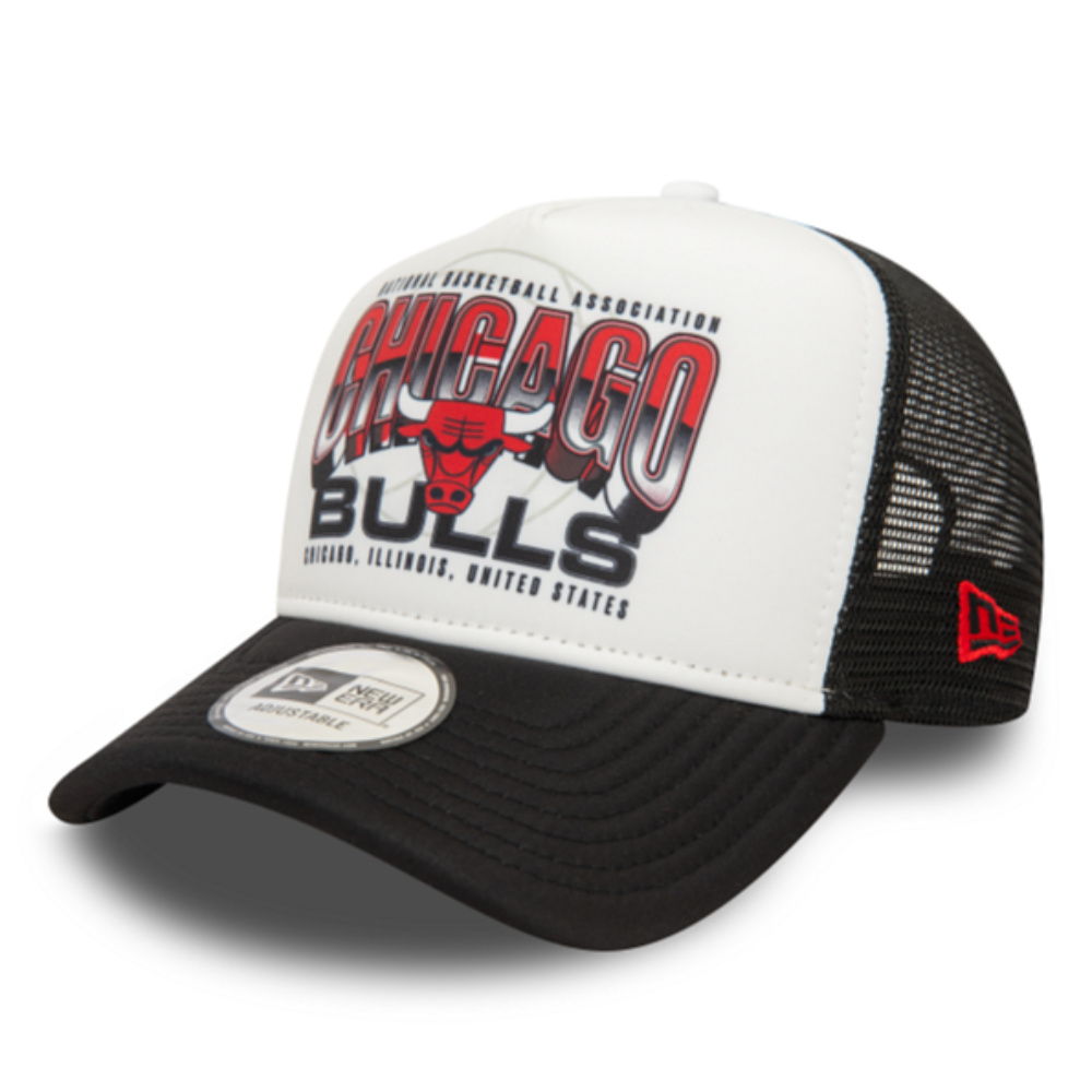 New Era - Bulls NBA Logo Foam Trucker Cap - Black/White