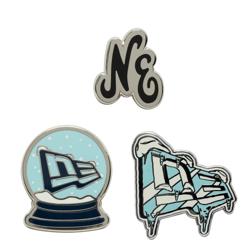 New Era - 3 Pin Badge Gift Set - Silver