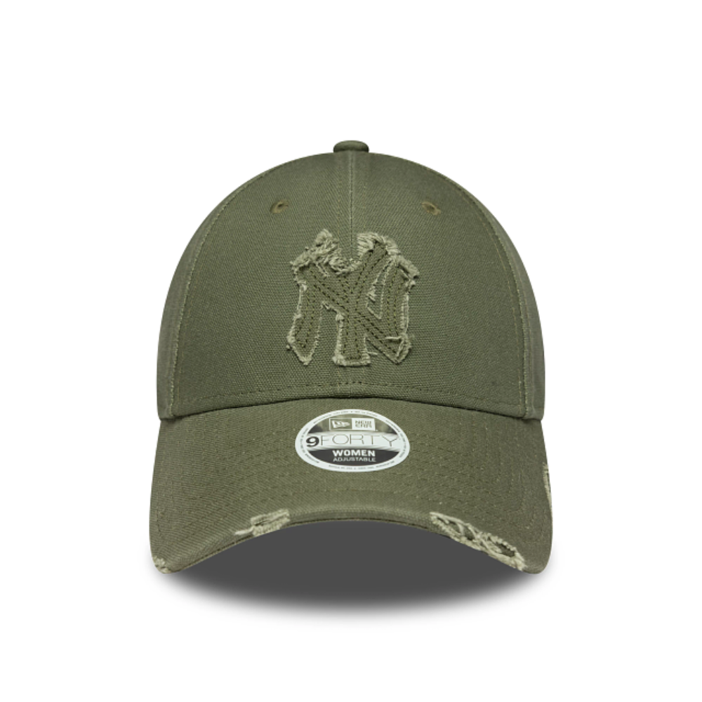 New Era - 9Forty Womens Distressed New York Yankees Cap - Olive