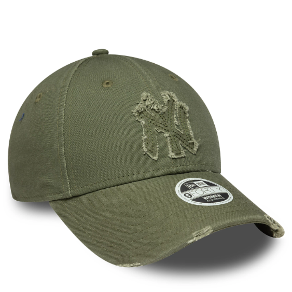 New Era - 9Forty Womens Distressed New York Yankees Cap - Olive