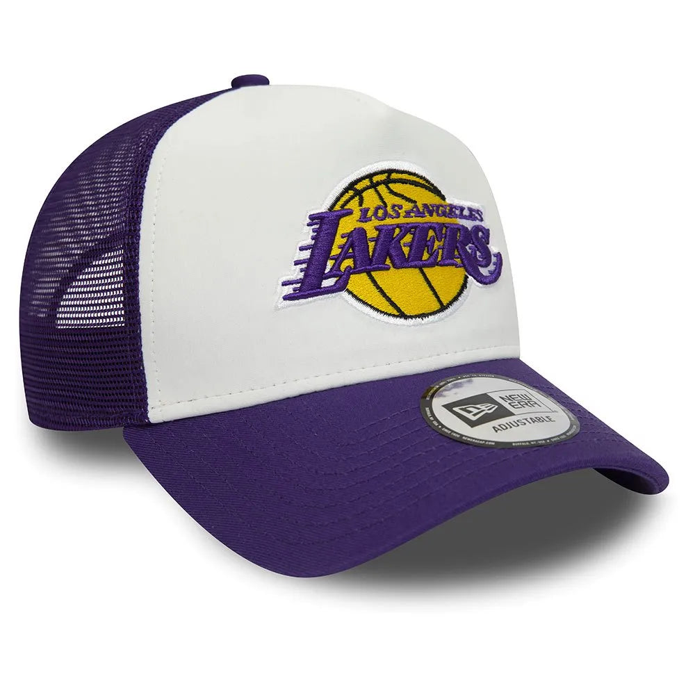 New Era - Team Colour Block Lakers Trucker Cap - Purple/White